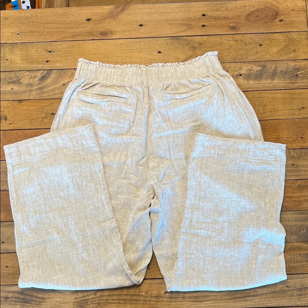 Briggs New York Natural Beige Linen Pants - Picture 4 of 4